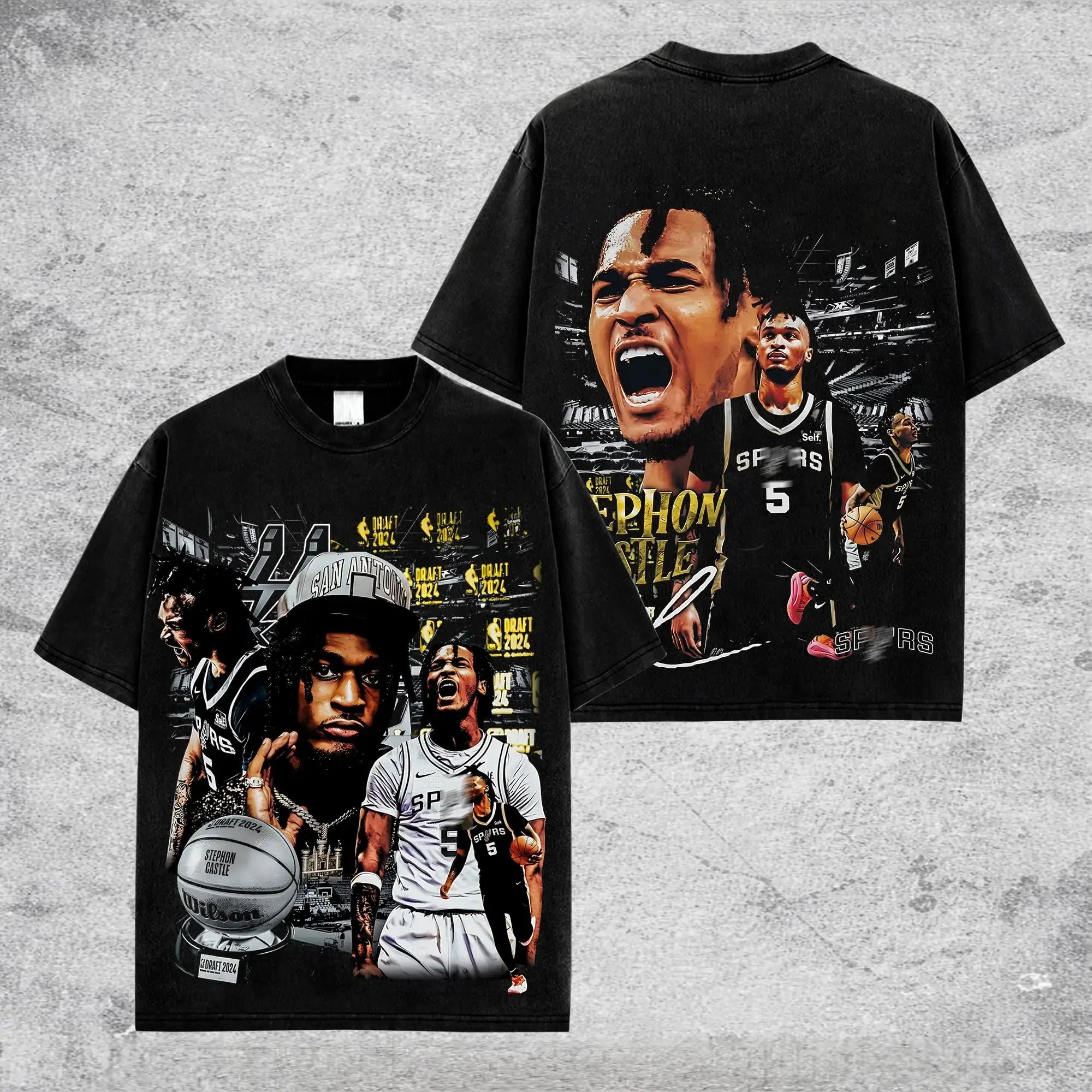 Vintage Fashion Enthusiasts - Vintage Basketbol Forması Grafik Tişörtü Retro