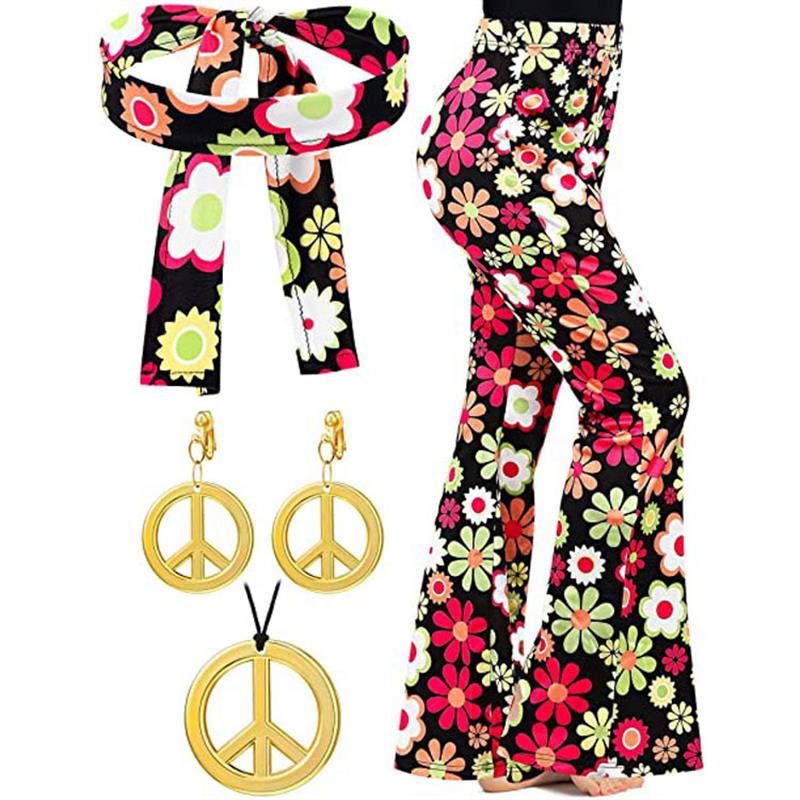 Wide Leg Trouser 70S - Bohem Desenli Geniş Paçalı Pantolon Cadılar