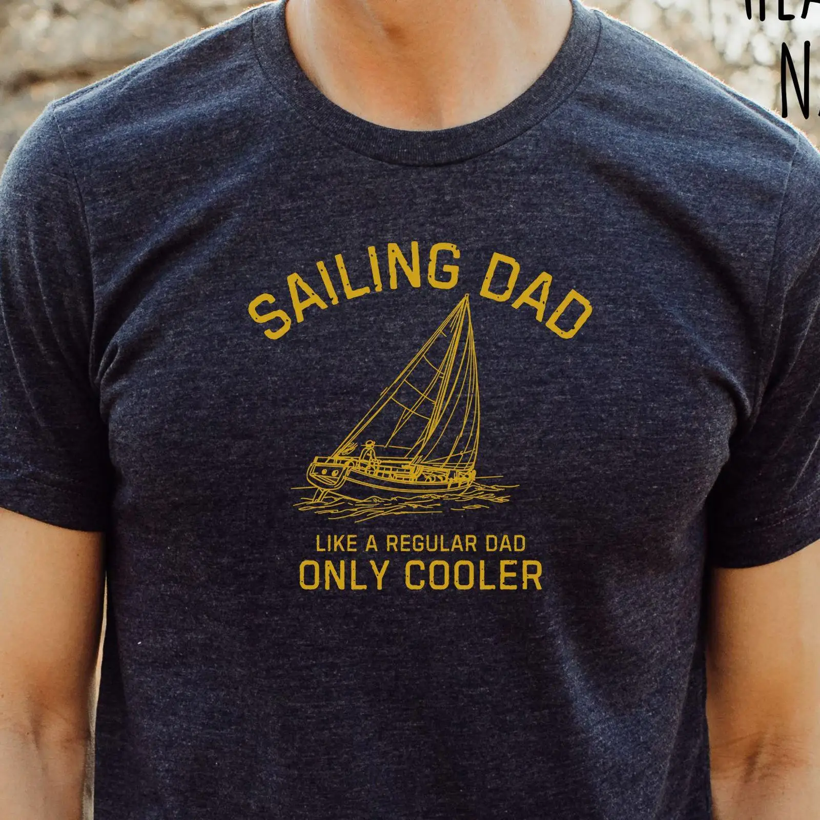 Vintage Yacht Fashion - Yelkenli Baba Tişörtü Komik Denizci Denizcilik