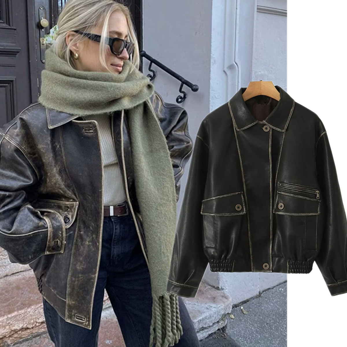 Vintage Fashion Bloggers - Dave&Di Sonbahar Kış kadın Ceket Minimalist