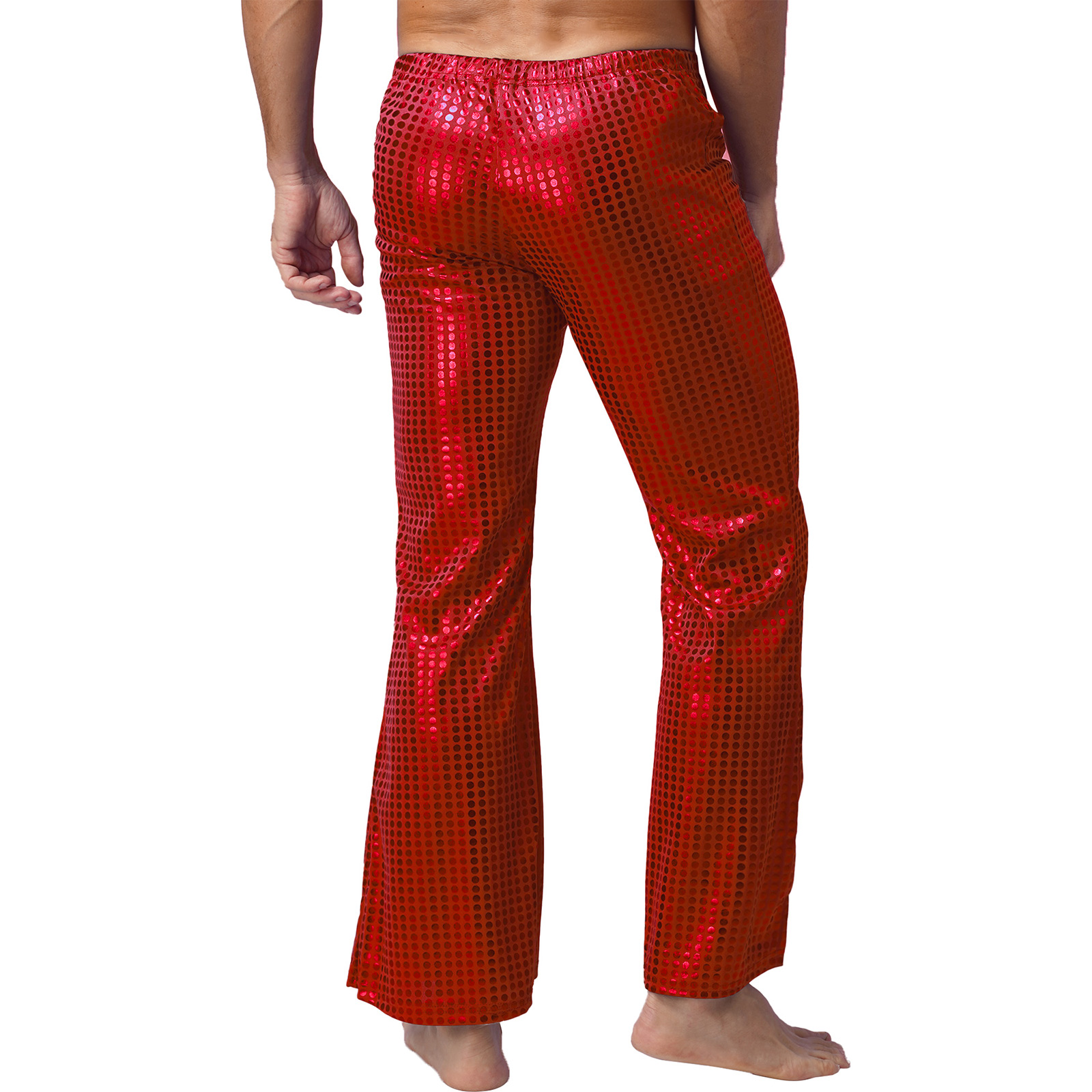Wide Leg Trouser 70S - Mens 70s parlak Sequins Hip Hop