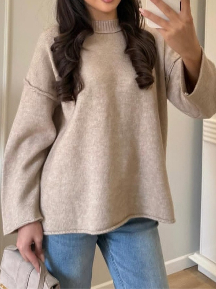 Vintage Fashion Old Money - Vintage Kadın Kazakları Siyah Fener Kollu