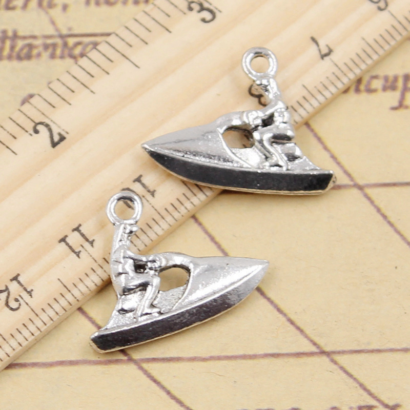 Vintage Yacht Fashion - 10 adet Charms motorlu tekne yat
