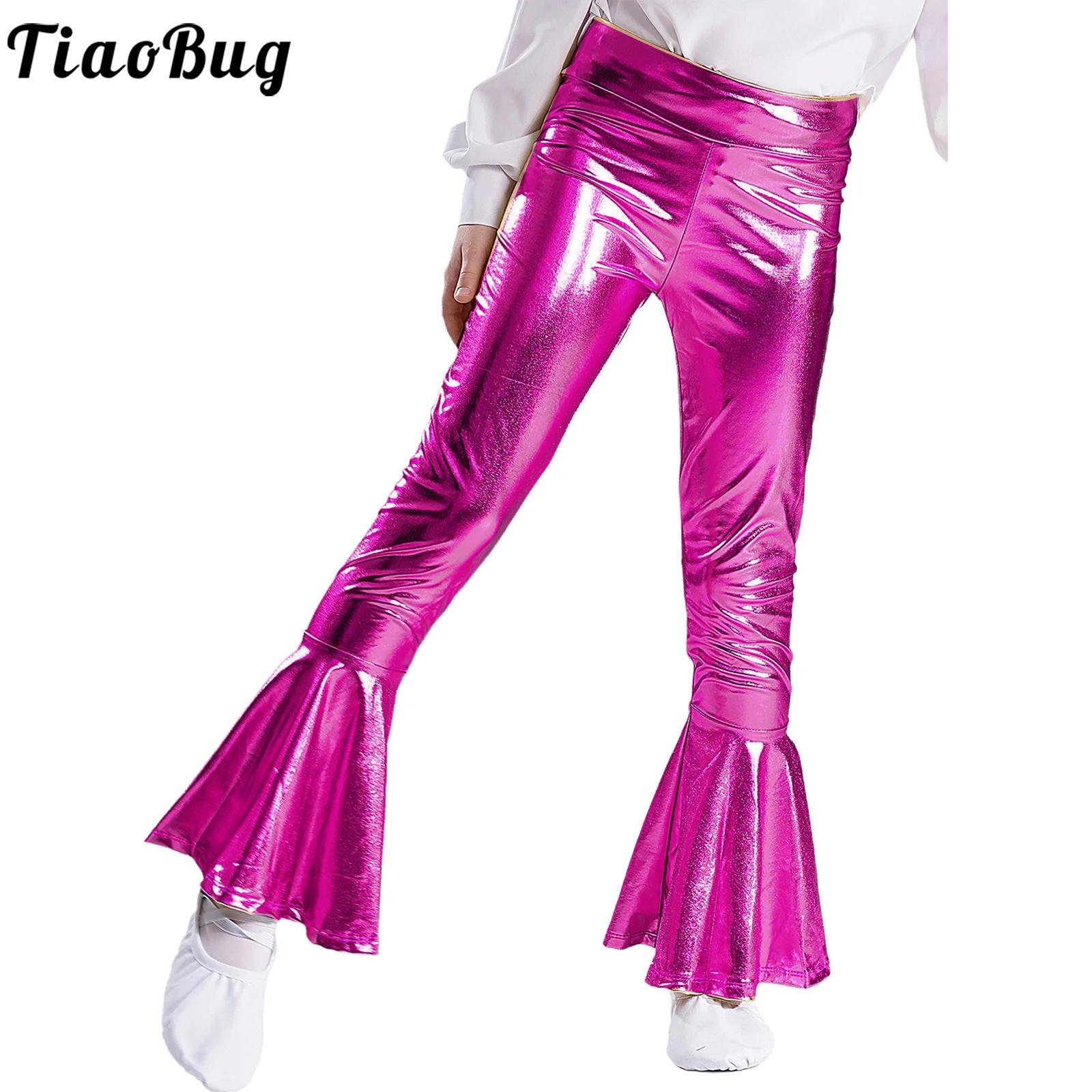 Wide Leg Trouser 70S - Çocuk Kız Parlak Metalik Flared Pantolon