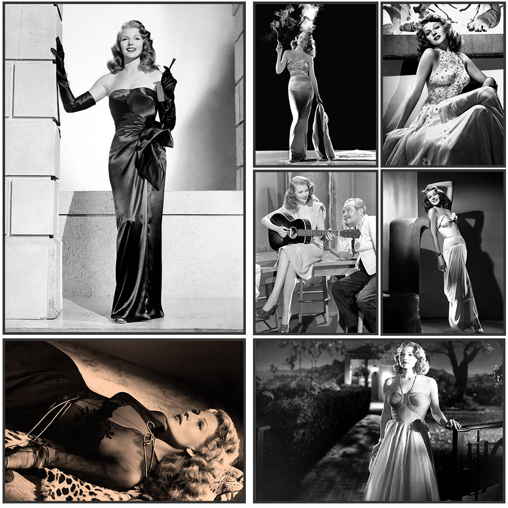 Vintage Fashion Photography - Rita Hayworth Posteri,Siyah Beyaz,Rita Hayworth Baskı,Klasik