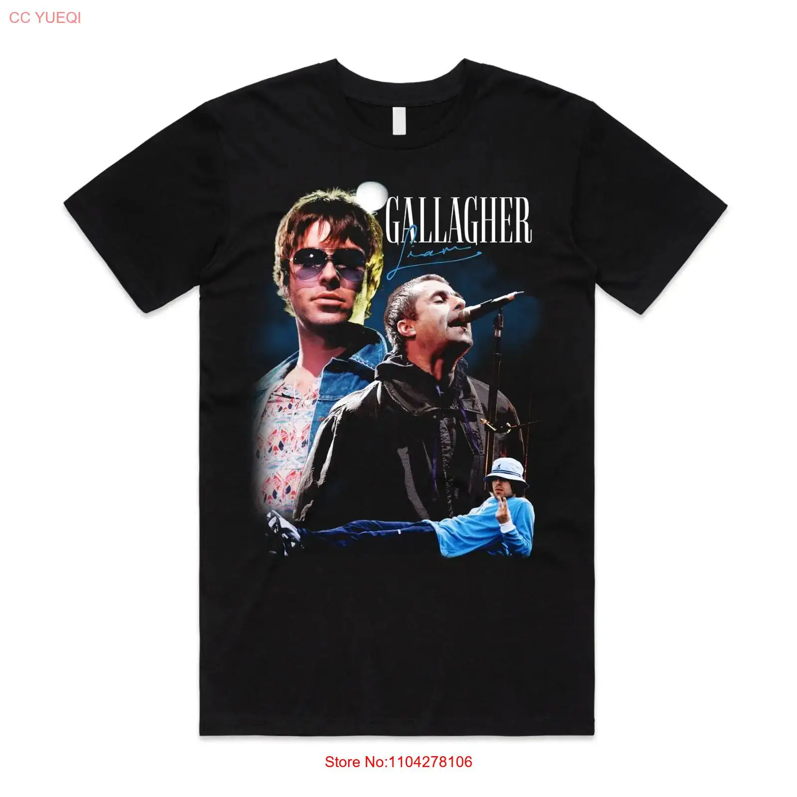 Vintage Fashion Uk - Liam Gallagher Saygı Tişörtü Üst Retro