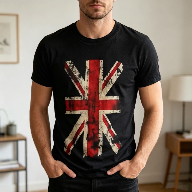 Union Jack Grafik Tişört Vinta - Vintage Fashion Uk incelemesi ve fiyatı