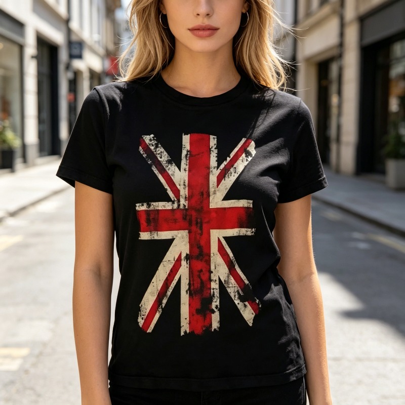 Union Jack Grafik Tişört Vinta - Vintage Fashion Uk incelemesi ve fiyatı