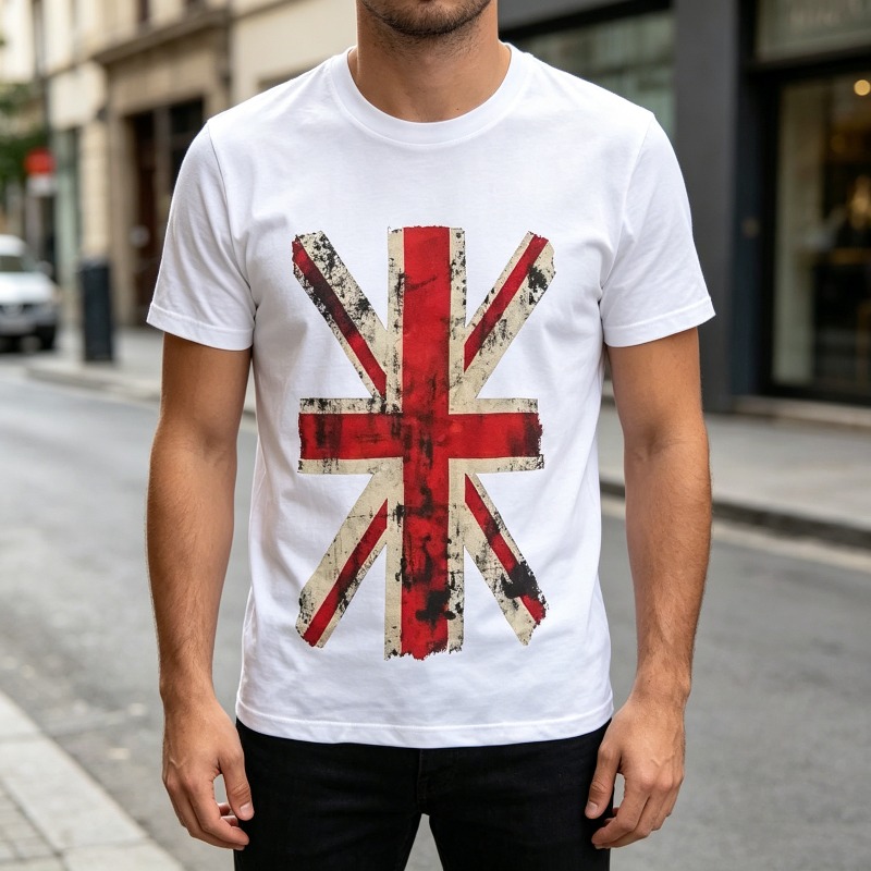 Union Jack Grafik Tişört Vinta - Vintage Fashion Uk incelemesi ve fiyatı