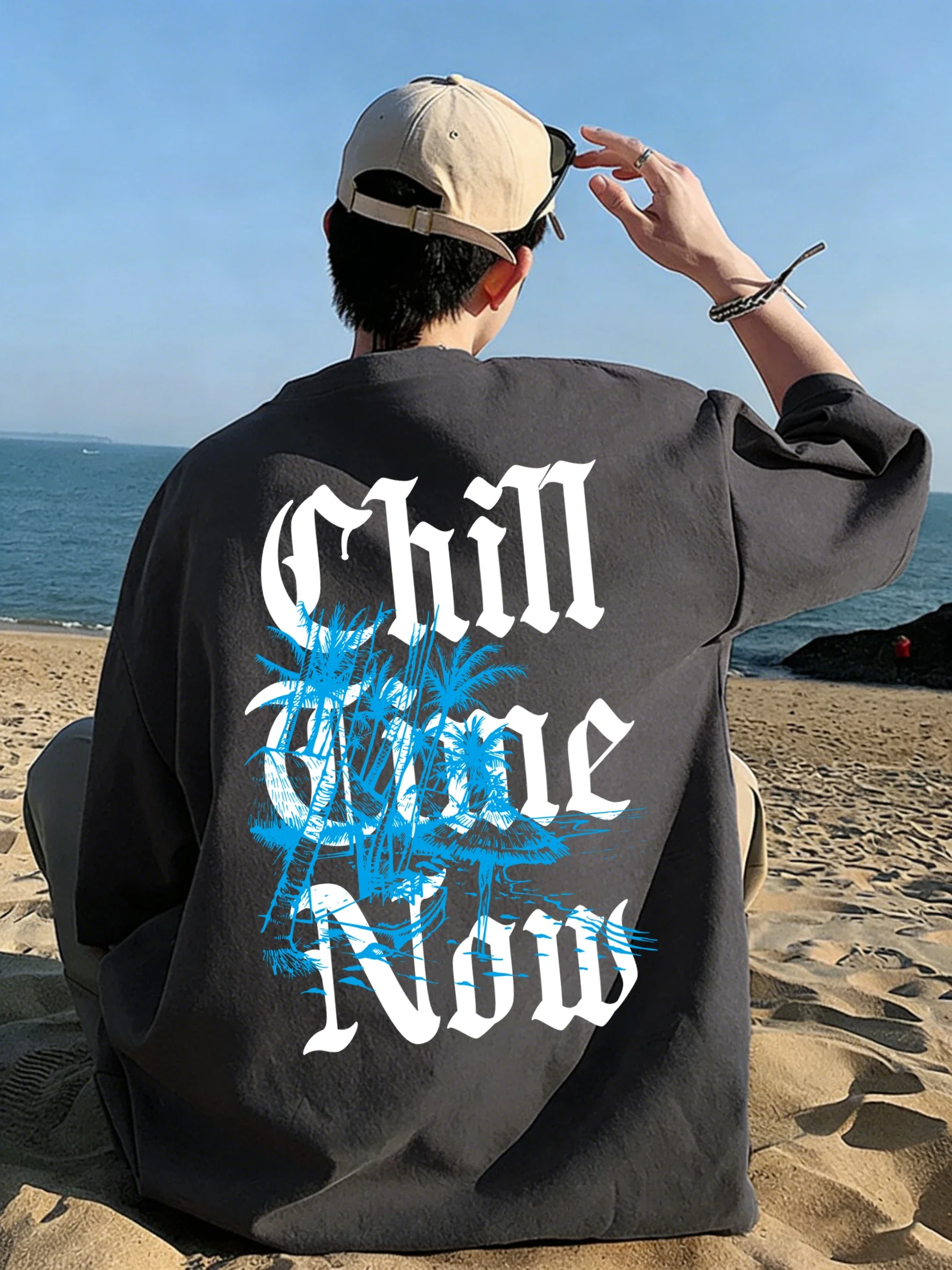 Beach Chill Time Now Baskılı T - Vintage Fashion Now incelemesi ve fiyatı