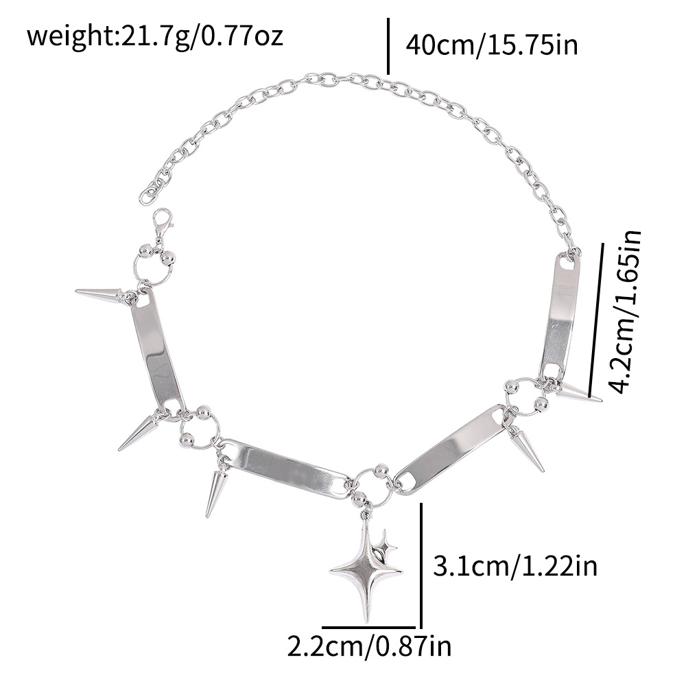 Punk Yıldızı Perçinli Gerdanlı - Vintage Fashion Necklace incelemesi ve fiyatı