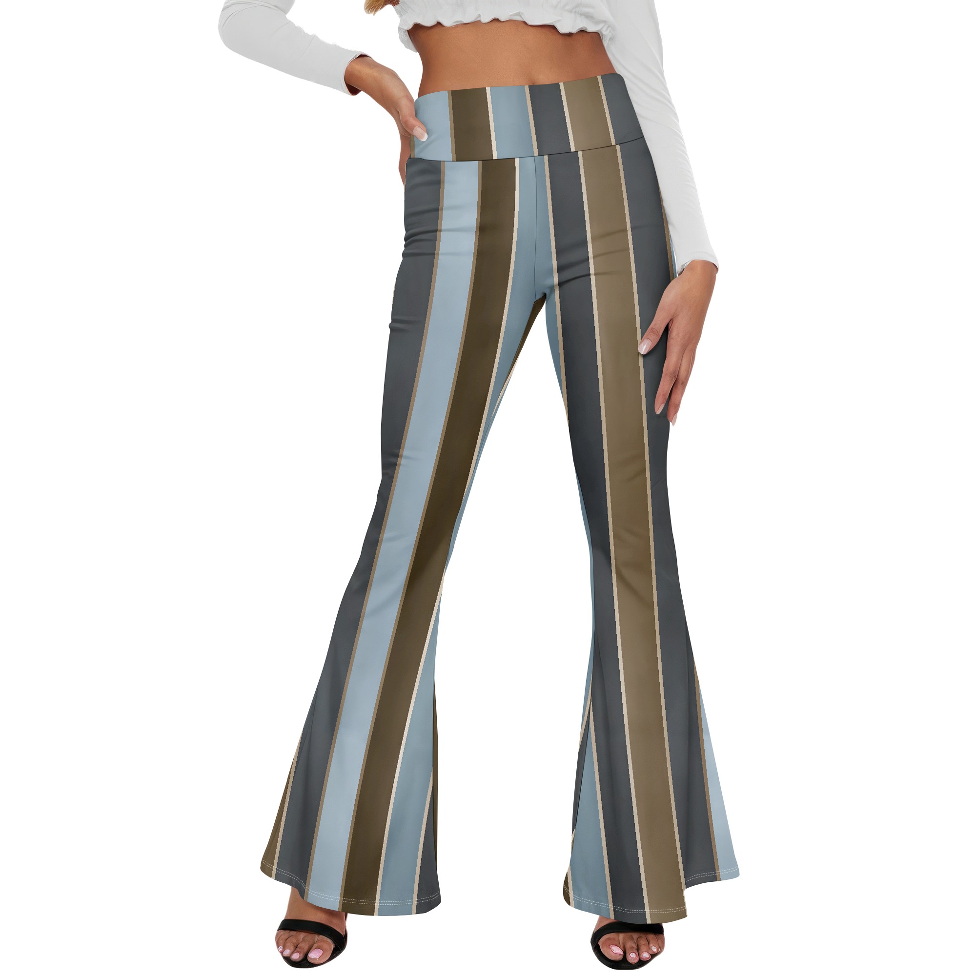 Çizgili Yüksek Bel İspanyol Pa - Wide Leg Trouser 70S incelemesi ve fiyatı