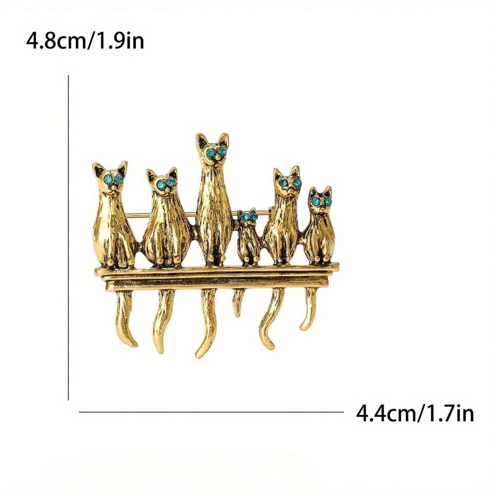 Vintage Altın Tonlu Kedi Ailes - Vintage Fashion Enthusiasts incelemesi ve fiyatı