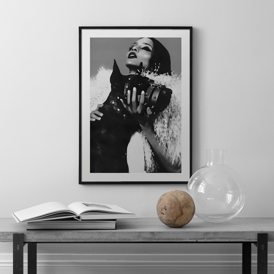 Moda Seksi Kadın Leopar Poster - Vintage Fashion Photography incelemesi ve fiyatı