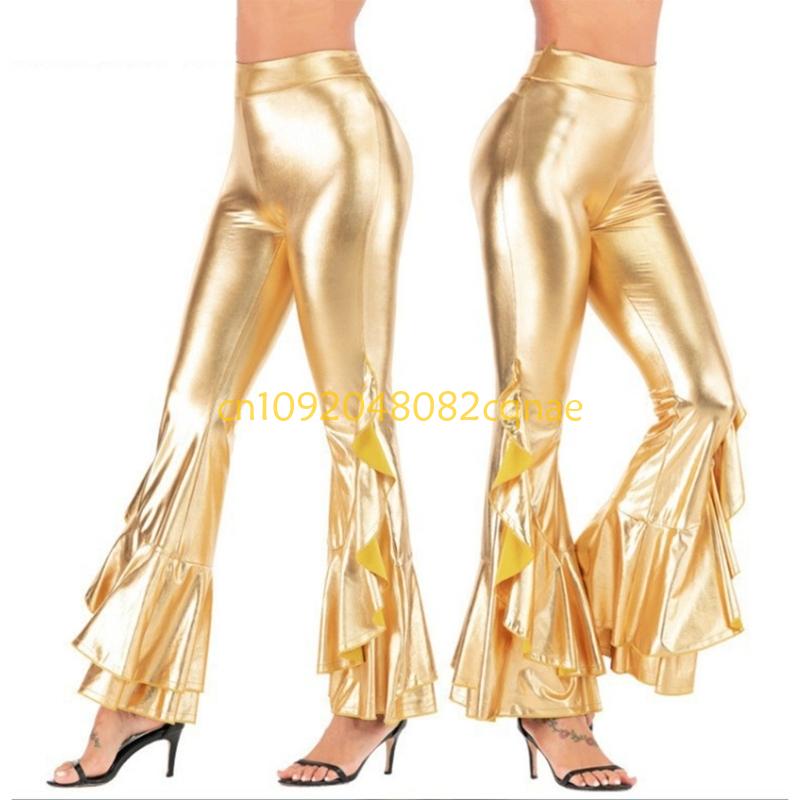 Kadın Parlak Metalik Flared Pa - Wide Leg Trouser 70S incelemesi ve fiyatı