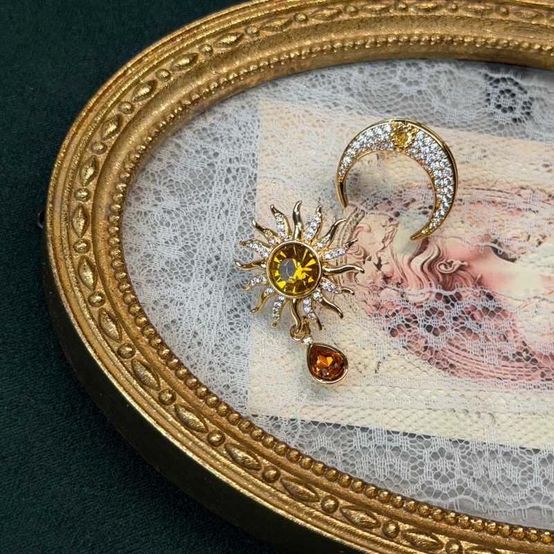 Vintage Sarı Kristal Güneş Ay  - Vintage Fashion Jewelry Brands incelemesi ve fiyatı