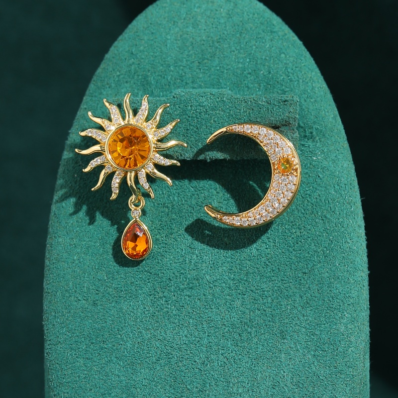 Vintage Sarı Kristal Güneş Ay  - Vintage Fashion Jewelry Brands incelemesi ve fiyatı