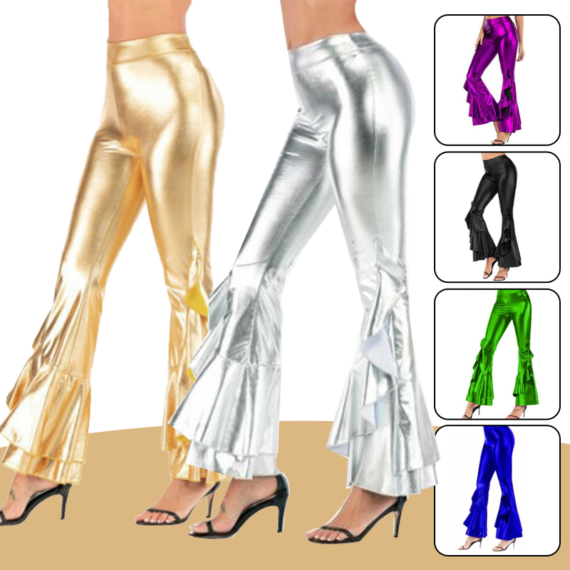 Kadın Parlak Flare Pantolon La - Wide Leg Trouser 70S incelemesi ve fiyatı