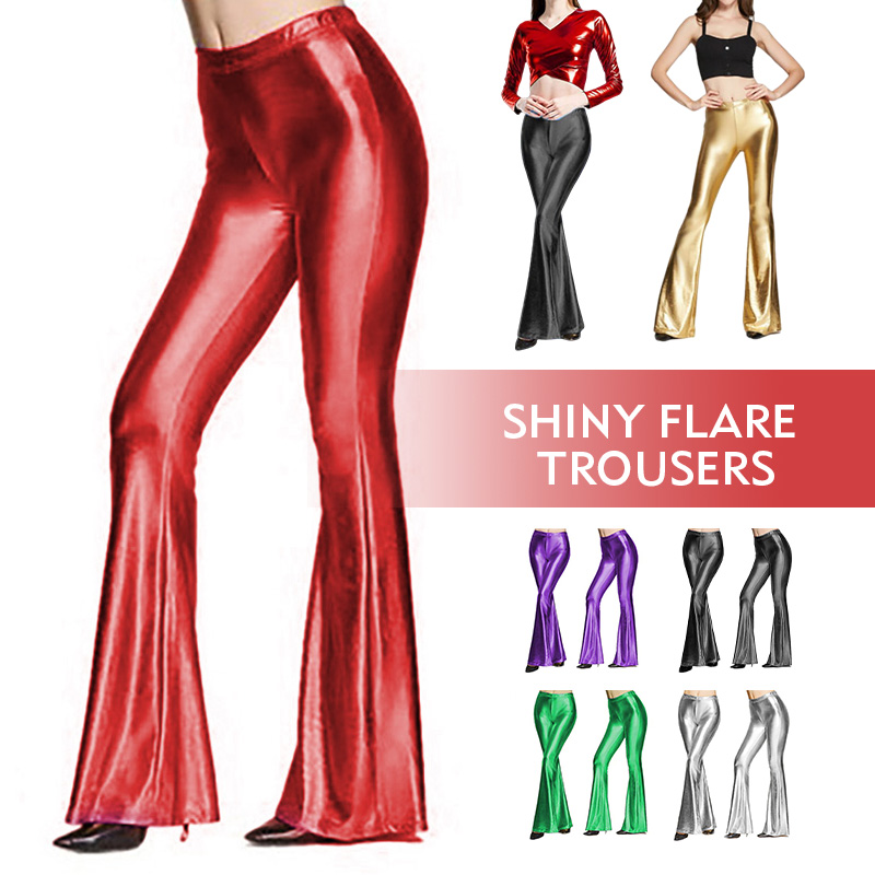 Kadın Parlak Flare Pantolon La - Wide Leg Trouser 70S incelemesi ve fiyatı
