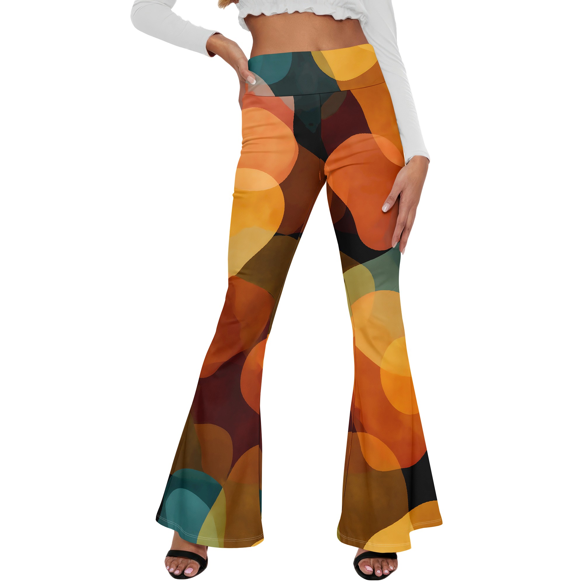 Retro Baskılı Geniş Paça Panto - Wide Leg Trouser 70S incelemesi ve fiyatı