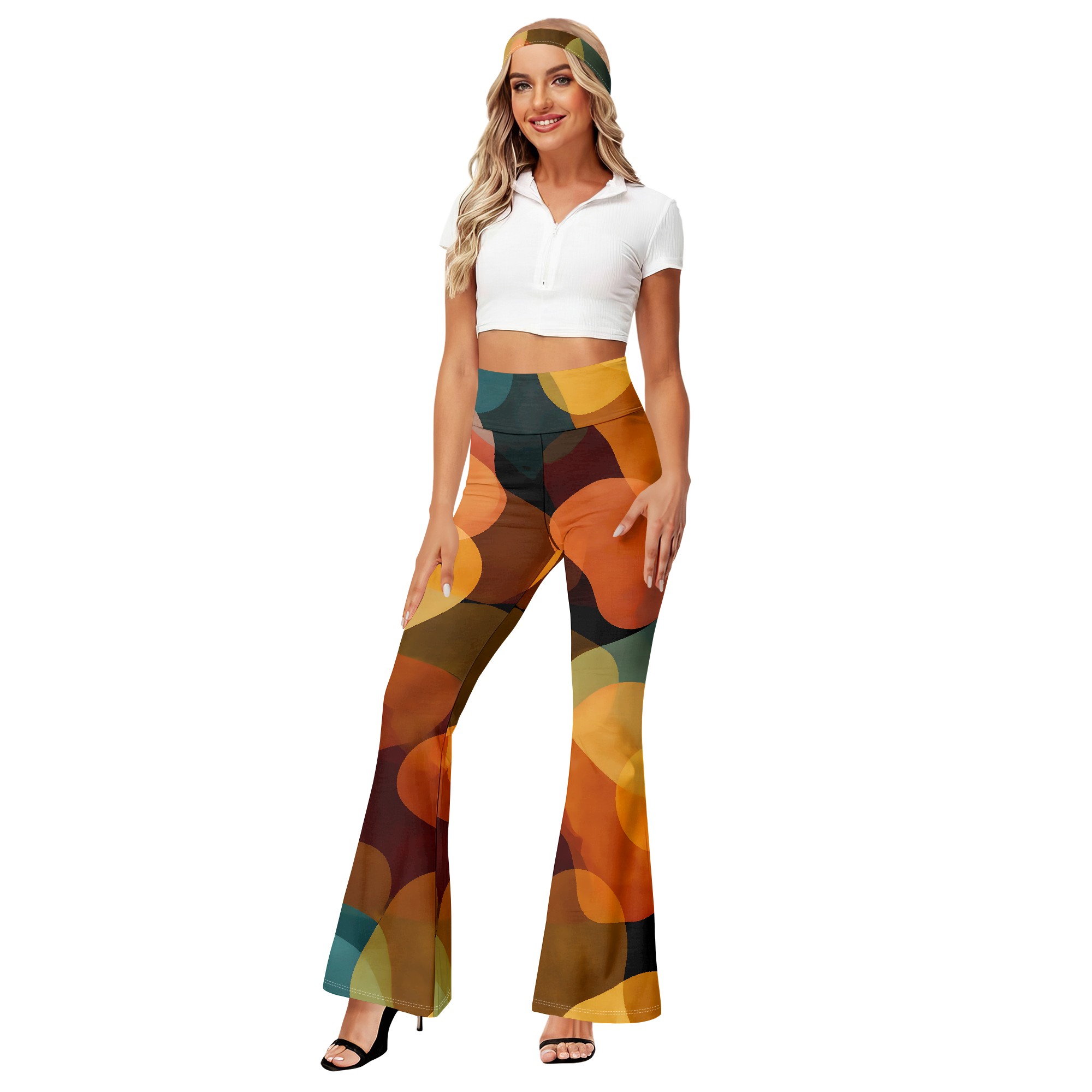 Retro Baskılı Geniş Paça Panto - Wide Leg Trouser 70S incelemesi ve fiyatı