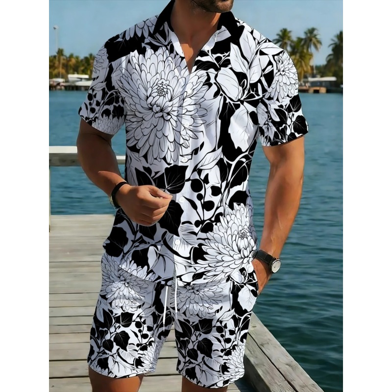 Erkek Çiçek Desenli Kısa Kollu - Printed Floral Shirt incelemesi ve fiyatı