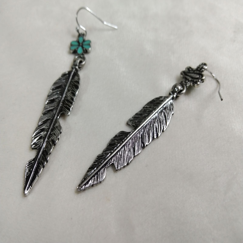 Antik Gümüş Tüy Damla Küpe Vin - Vintage Fashion Jewelry Brands incelemesi ve fiyatı