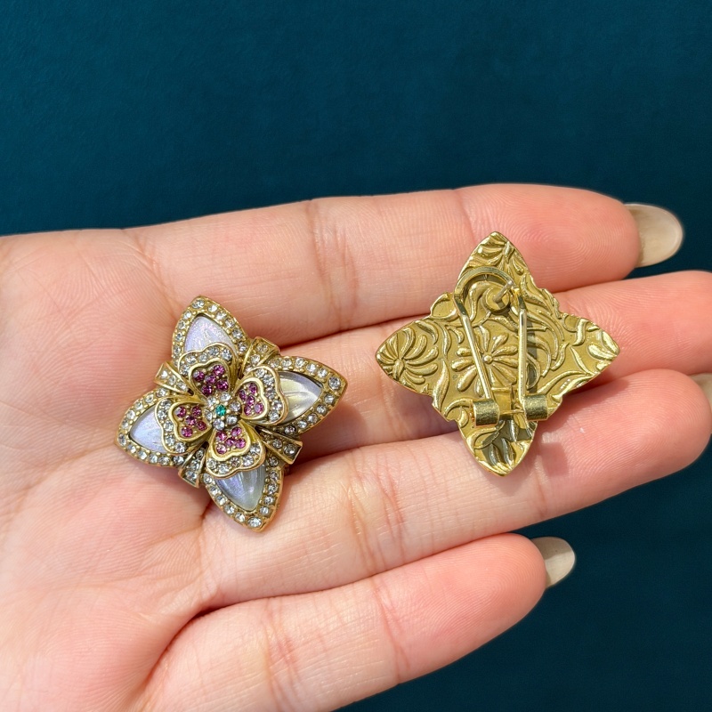 Vintage Renkli Rhinestone Dört - Vintage Fashion Jewelry Brands incelemesi ve fiyatı