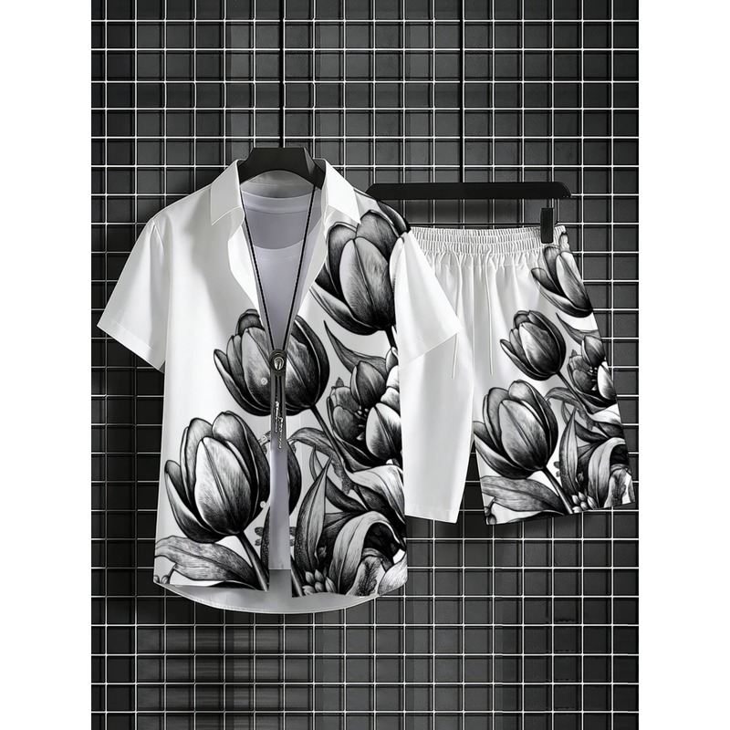 Erkek Beyaz Çiçek Desenli Göml - Printed Floral Shirt incelemesi ve fiyatı