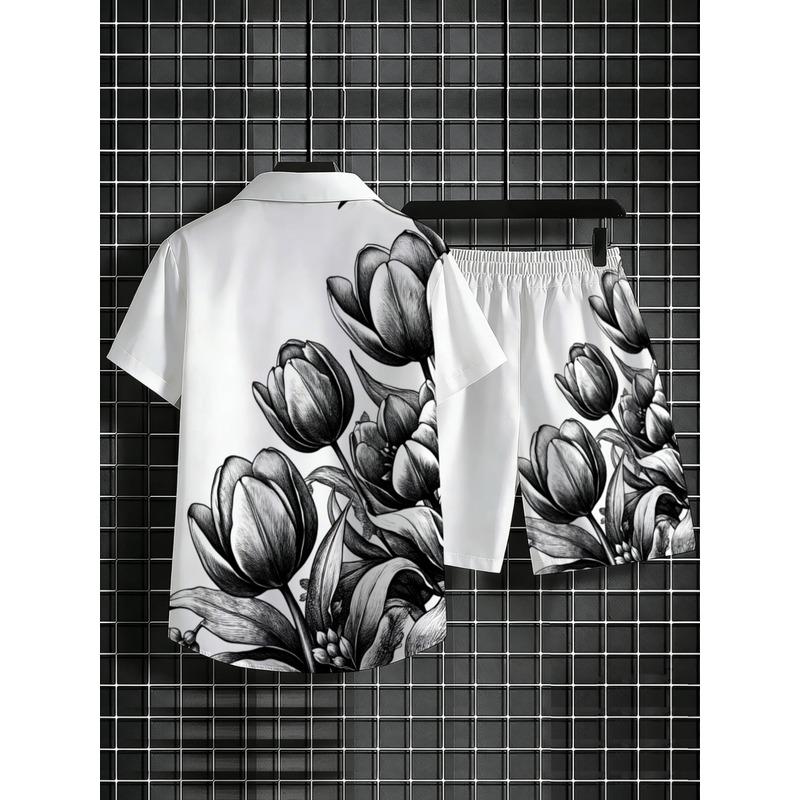 Erkek Beyaz Çiçek Desenli Göml - Printed Floral Shirt incelemesi ve fiyatı