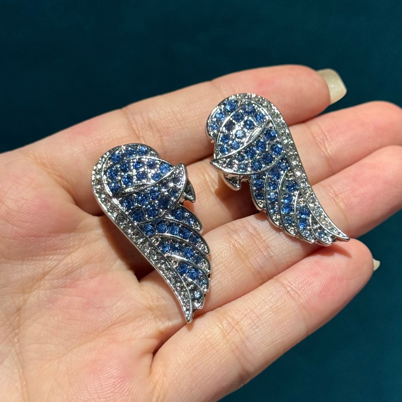 Vintage Melek Kanadı Mavi Küpe - Vintage Fashion Jewelry Brands incelemesi ve fiyatı